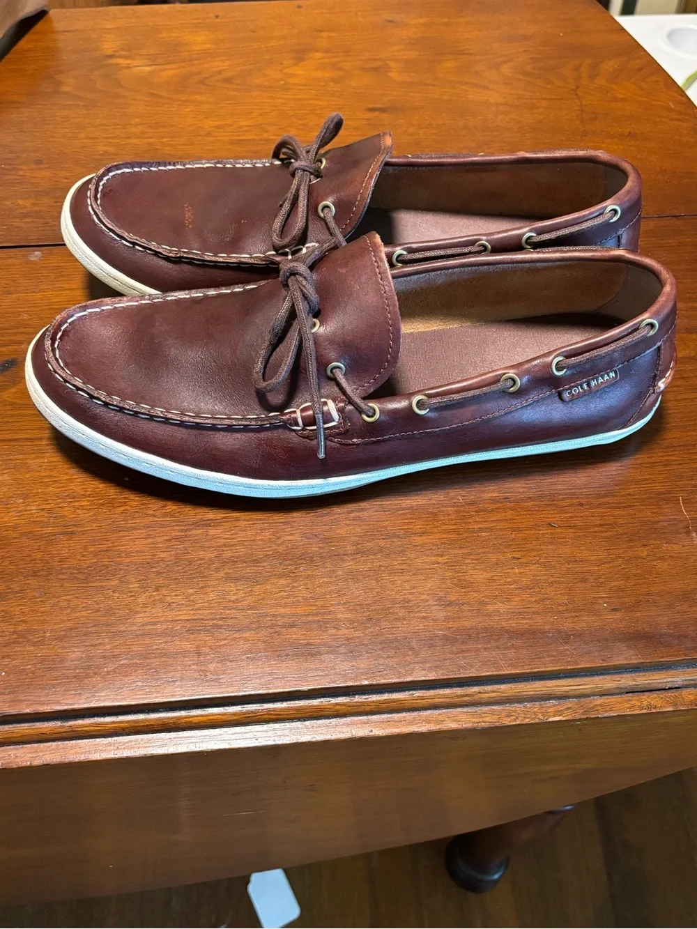 Cole Haan Men’s Pinch Roadtrip Boat Shoes Brown Leather Size 13 M